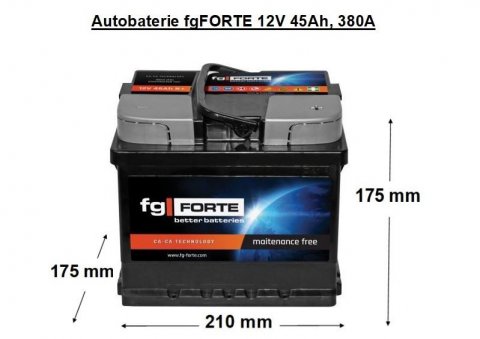 Autobaterie fgFORTE 12V 45Ah, 360A