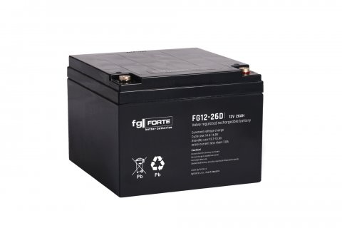 Akumulátor fgFORTE FG12-26D, 12V 26Ah, deep cycle