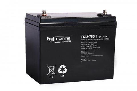 Akumulátor fgFORTE FG12-75D, 12V 75Ah, deep cycle